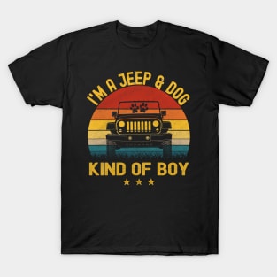 I'm A Jeep And Dog Kind Of Boy Vintage Jeep Jeeps Lover T-Shirt